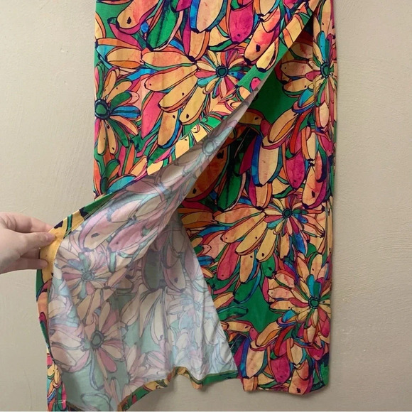 FARM Rio Getaway Faux Wrap Midi Skirt Size Small - Picture 7 of 13